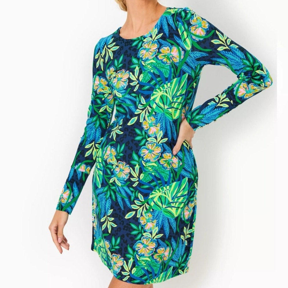 Lilly Pulitzer NWOT SZ Small UPF‎ 50+ the Ellis Dress Long Sleeve Mini